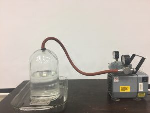 Bell Jar vacuum water